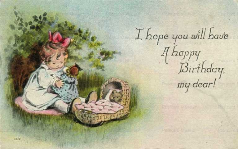 hb002-Happy Birthday Bear&Doll