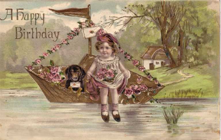 hb003-Happy Birthday Boat&Dog