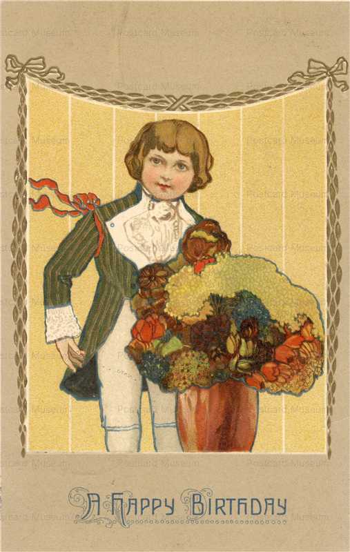 hb012-Birthday Smart Boy with Bouquet