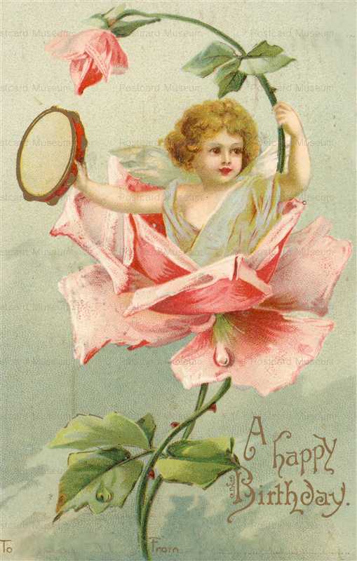 hb015-Birthday Girl with Flower