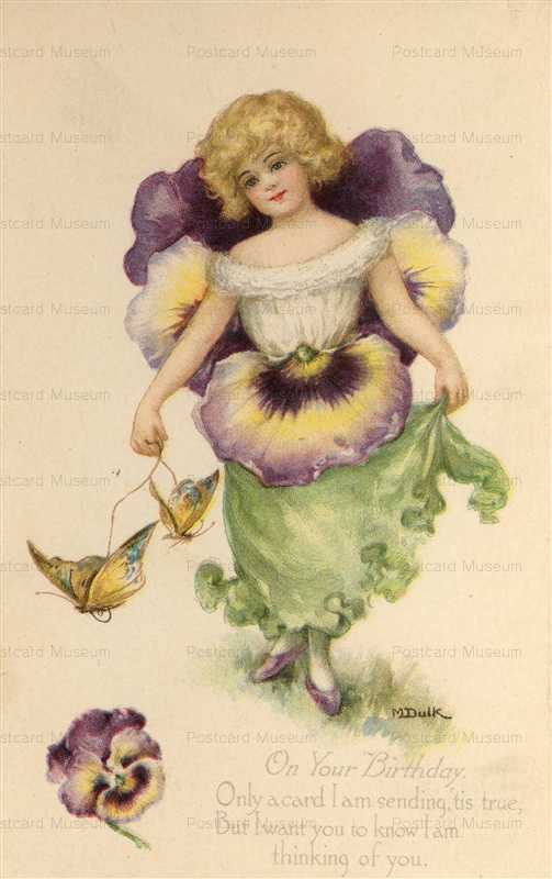 hb018-M Dulk Fantasy Pansy Flower Girls 1907