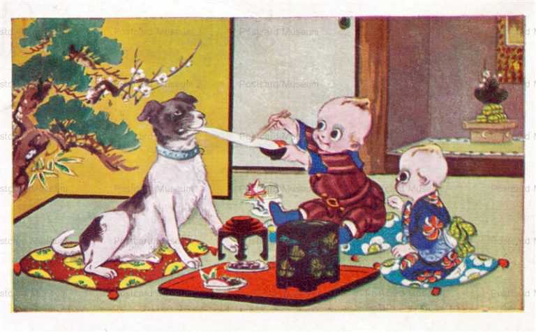 ke080-kewpie お餅 犬 戌年