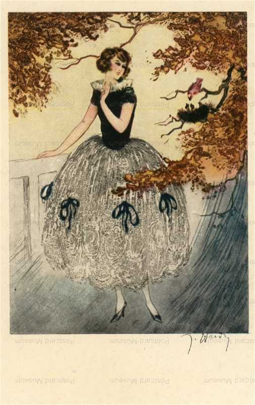 li200-Hardy Fation Lady with Bird Nest