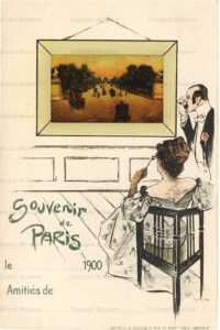 mx004-Lady Watch Film of Picture Souvenir de Paris 1900