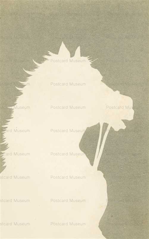 ne160-笠井鳳斎 馬 透かし絵