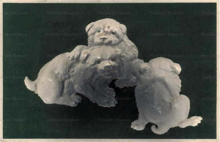 ni660-犬３匹 3Dog emboss エンボス