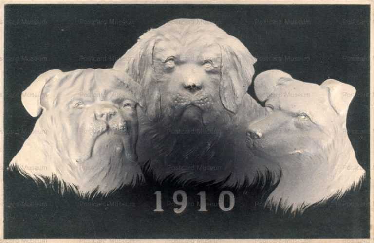 ni670-犬３匹 3Dog emboss エンボス