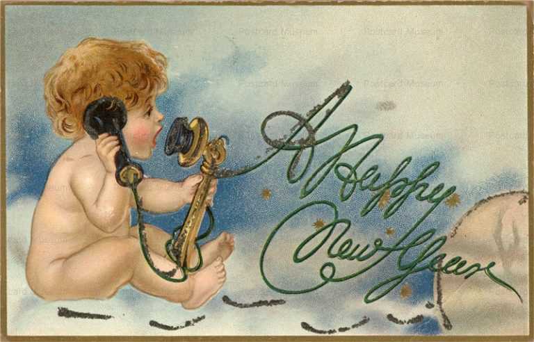 ny018-Telephone Message a Happy New Year
