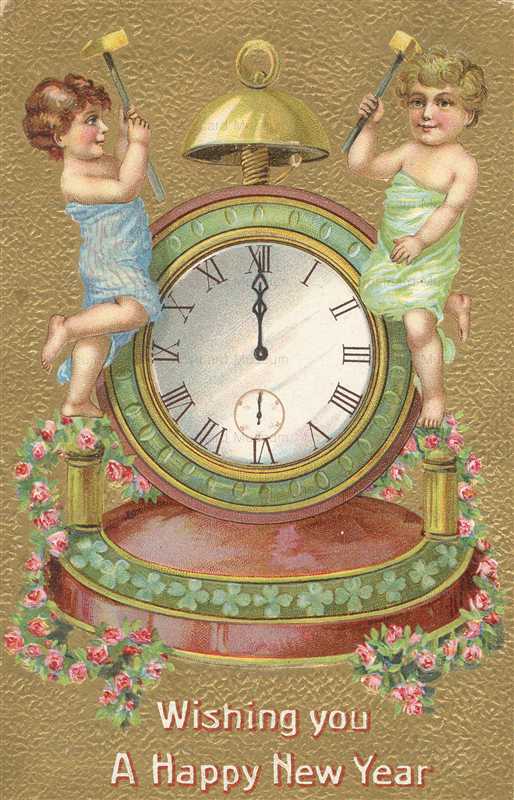ny100-New Year Child Clock Bell