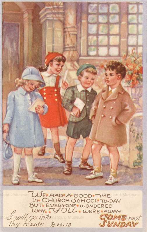 qb230-Sunday Church School Invitation 1945