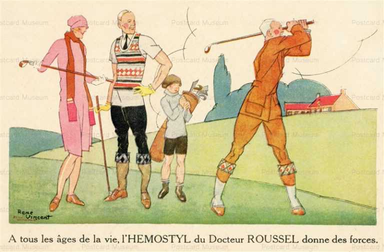 rv020-Golf Rene Vincent Hemostyl Dr Roussel Advertising
