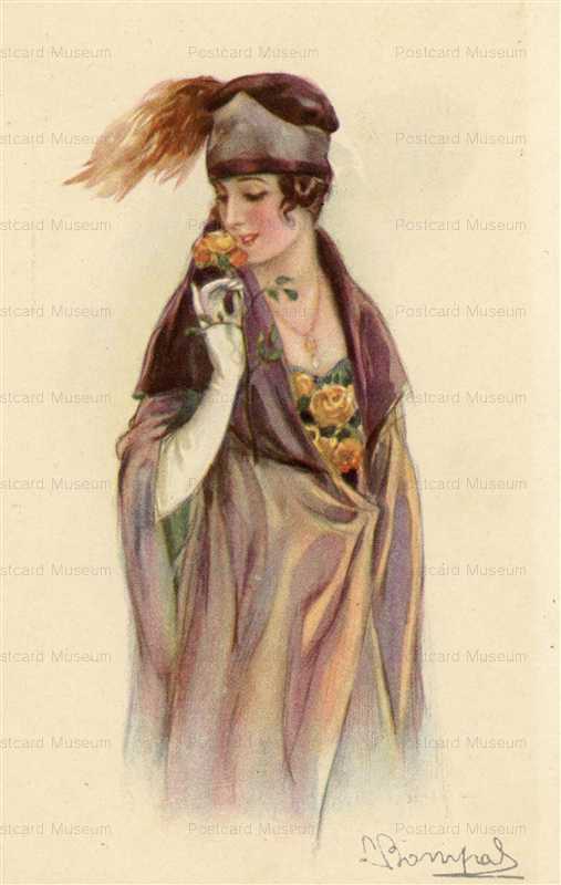 sb070-Sergio Bompard Fation Hat Lady with Roses