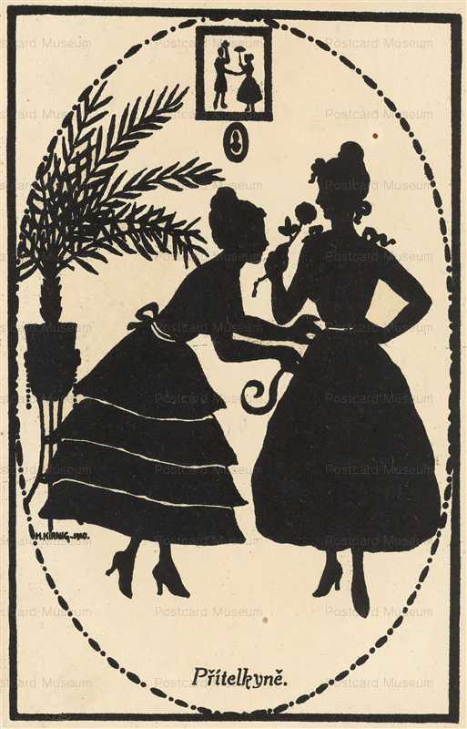 sib028-Two Women Silhouette