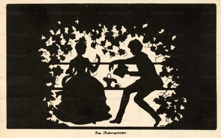 sib050-Couple in Arbour Silhouette