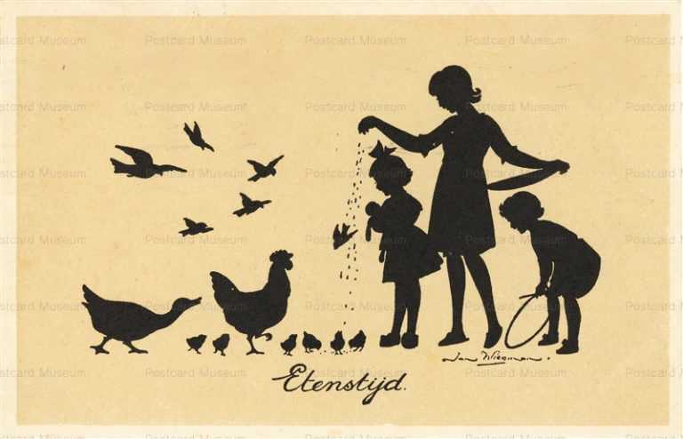 sib755-Silhouette Feed Birds