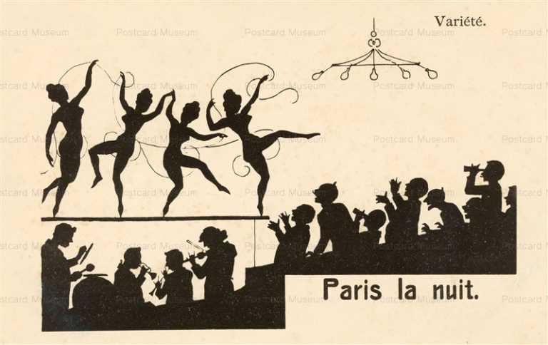sib820-Paris La Nuit Art Variete Silhouette