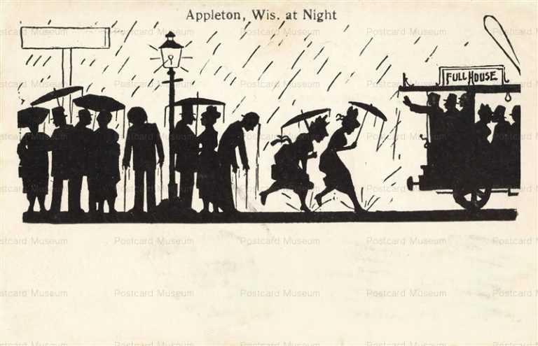 sib860-Wis Appleton Silhouette Rainy Night Humor