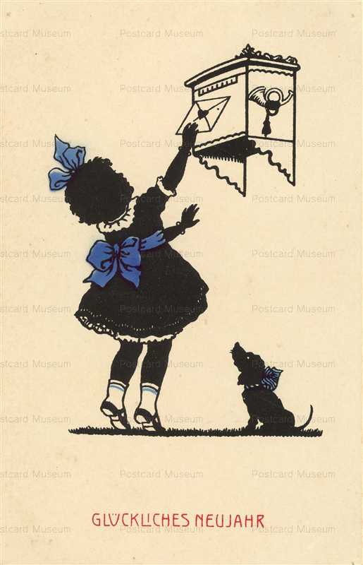 sic750-Silhouette Girl Post Letter