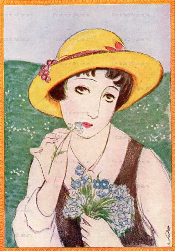 su250-須藤重 帽子の女