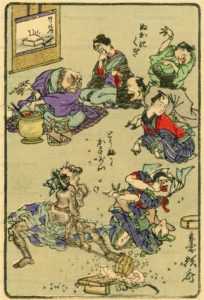ukk624-暁斎 狂斎百図 一 ぬかにくぎ とうふにかずがい