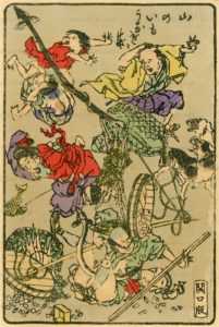ukk633-暁斎 狂斎百図 一 山の芋鰻になる