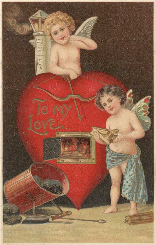 v195-Valentine Cupids Melt Iron