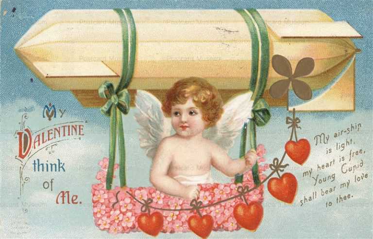 v230-Valentine Cupid with Airship