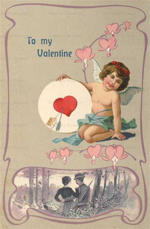 v239-Valentine Art Nouveau Romance Cupid