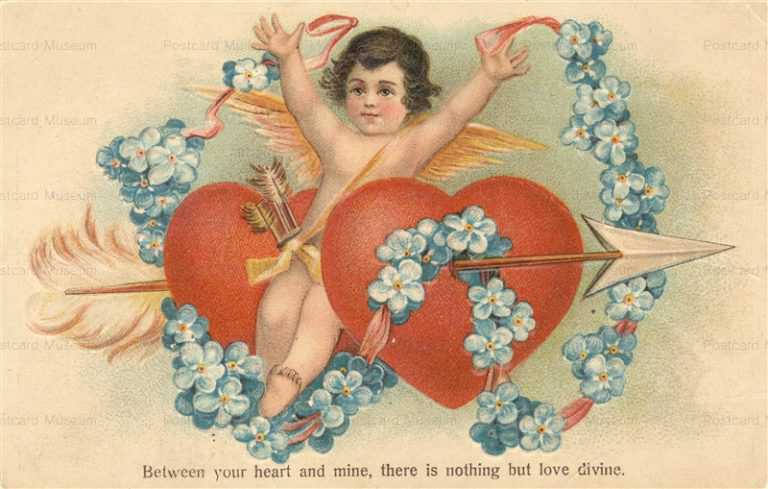 v285-Valentine Cupid Arrow Heart