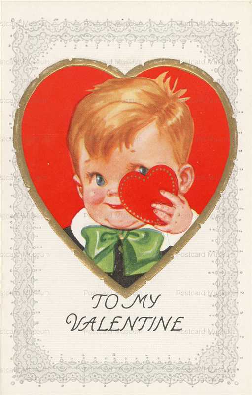 vh897-Valentine Chubby Little Boy Hold Heart