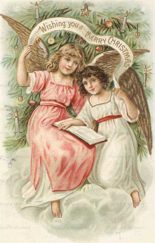 xm770-Merry Christmas Angel Girls