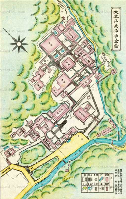 hf1165-Daihonzan Eiheiji Map 大本山永平寺全図