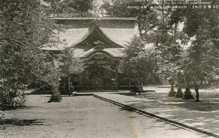 ll1237-Suigo natural beauties River Tone Ibaraki 淸浄閑雅照り映えるお屋根 縣社息栖神社 茨城