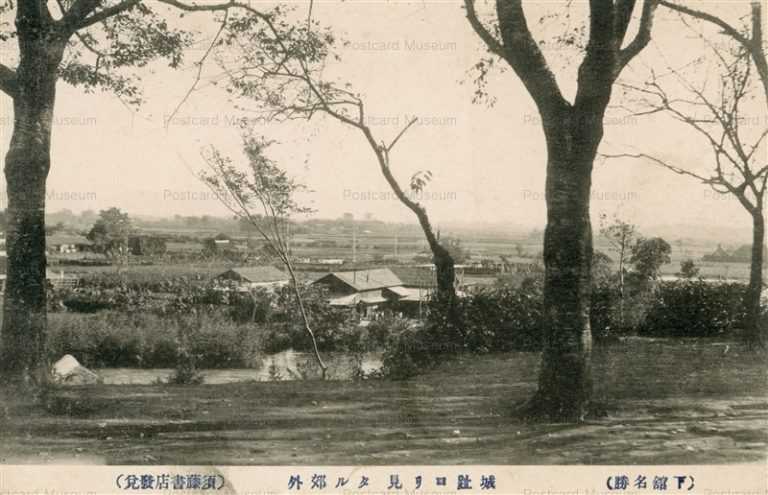 ll677-Suburb from Ruins castle Shimodate Ibaraki 城趾ヨリ見タル郊外 下館