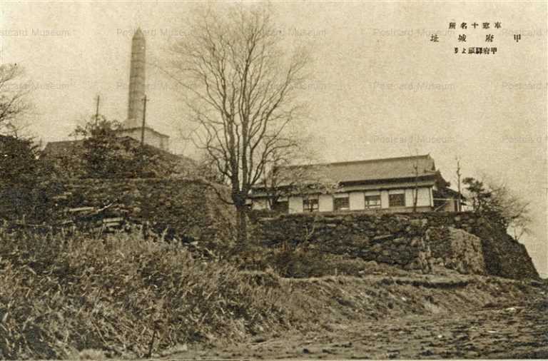 yn120-Kofu Castle 甲府城址 甲府駅頭より 車窓十名所