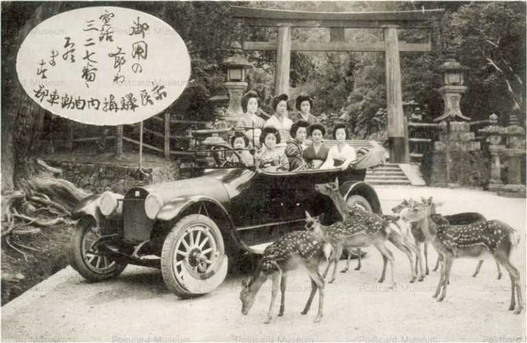 zn030-Naraekijidosha 奈良駅構内自動車部　鹿と美人