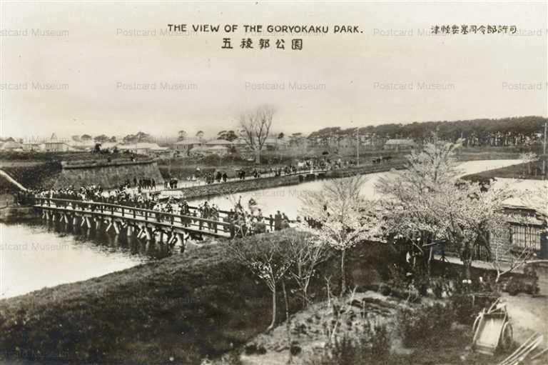 hh1030-View of Goryokaku Park 五稜郭公園 函館