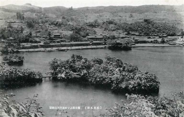 se2355-Matsushima 雁金森より松島海岸の眺望 松島名勝