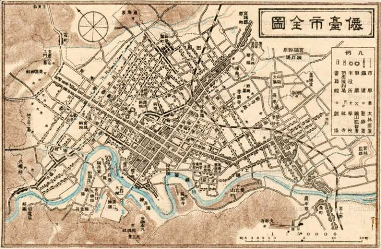 se1750-Map of Sendai 仙台市全図
