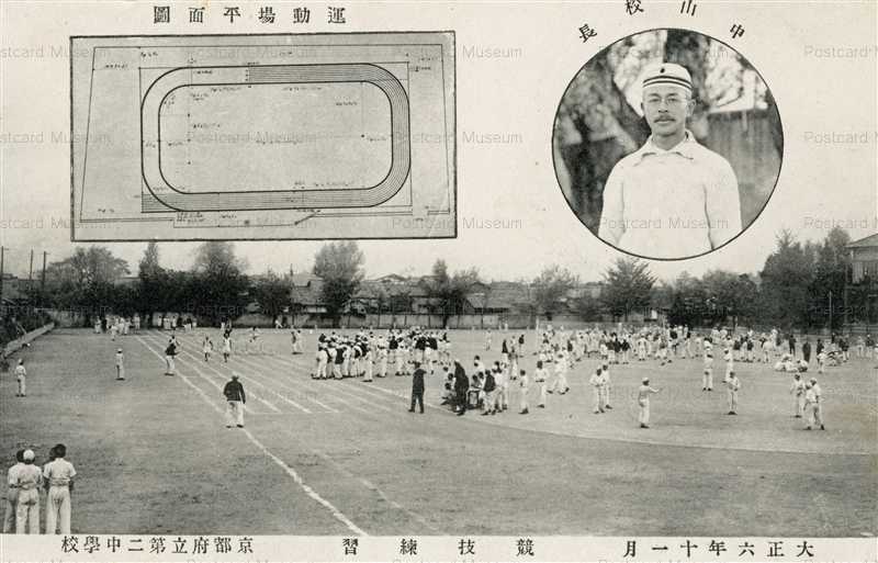 戦前絵葉書　京都　大谷中学校　5枚　正門　本館　図書室　運動場　野球　大正　昭和 満州_新京MX003 | 新京 | 中国戦前絵葉書データベース | 愛知