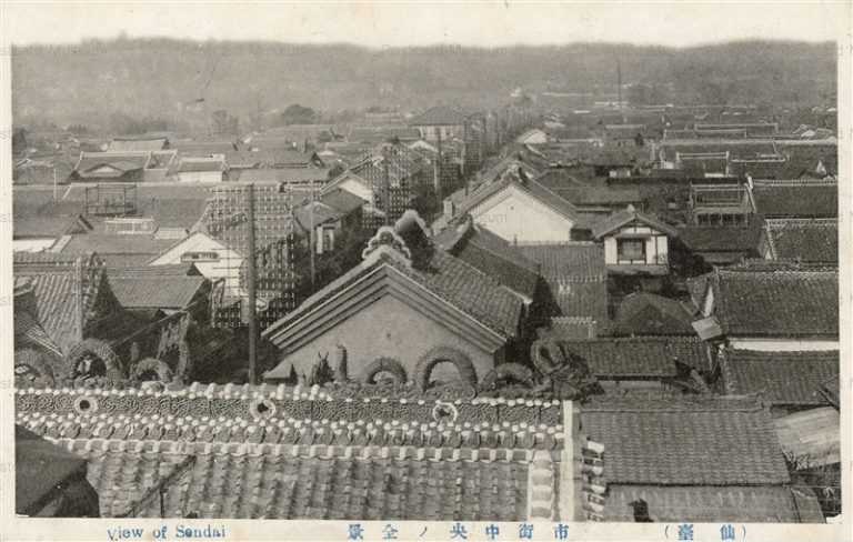 se1620-View Sendai 市街中央ノ全景 仙臺