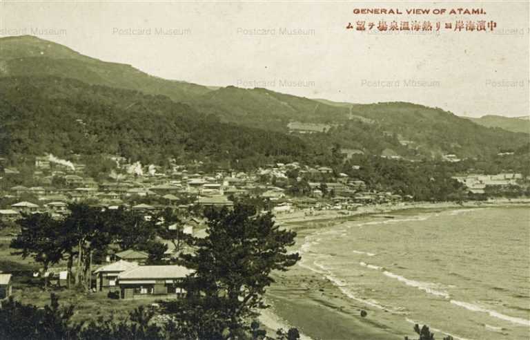 uc460-Atami onsen 中濱海岸ヨリ熱海温泉場ヲ望ム