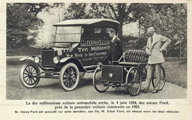 car160-Henry&Edsel Ford with Cars Automobiles
