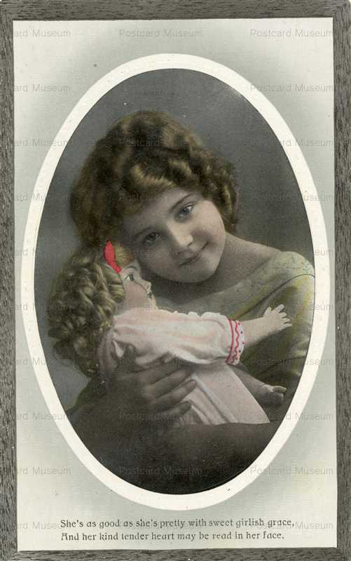 do057-Girl Holding Doll