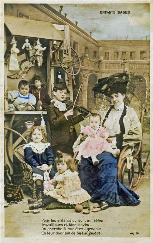 do280-Victorian Enfants Sages Art Nouveau