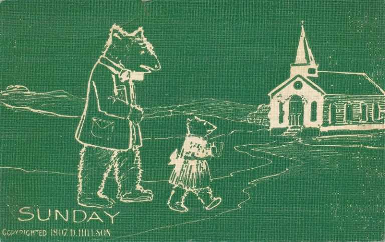 dob1060-D HIllson Sunday Art Church Bear