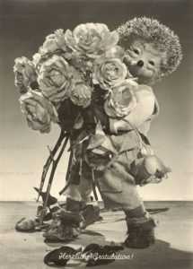 dob1150-Teddy Bear With Roses Bouquete
