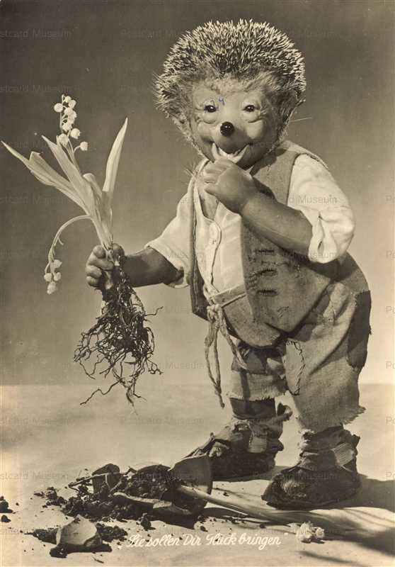 dob1152-teddy Bear Holding Flowers