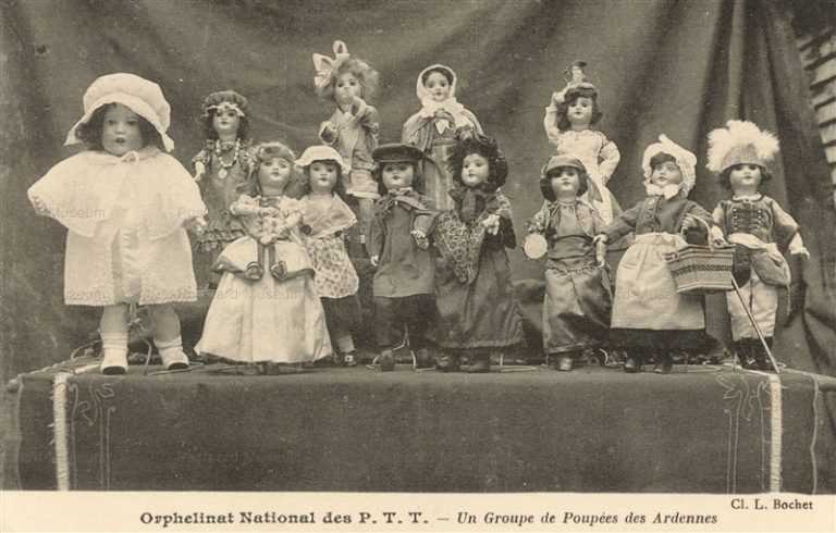 dob202-Orphelinat National des P T T 1910s Bisque Dolls Ardennes France3
