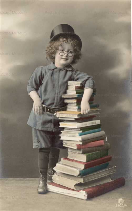 eg440-Cute Boy Books Tower